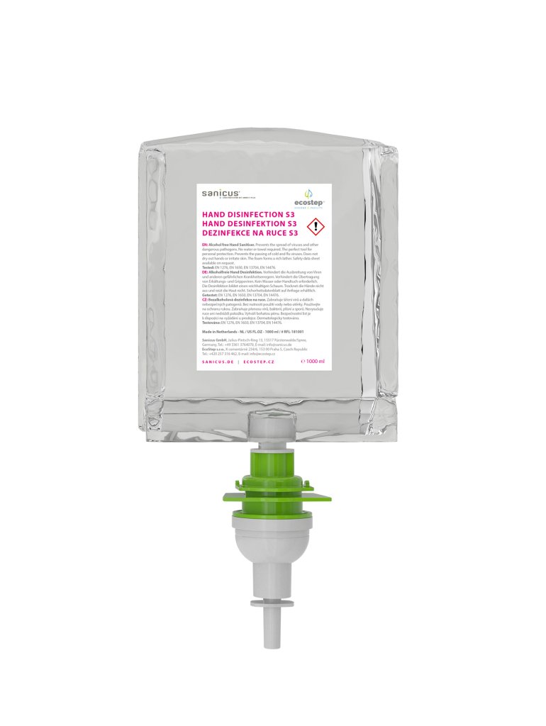 Dezinfekcia na ruky ECOSTEP S3/S2 - 1000 ml - až 3000 dávok