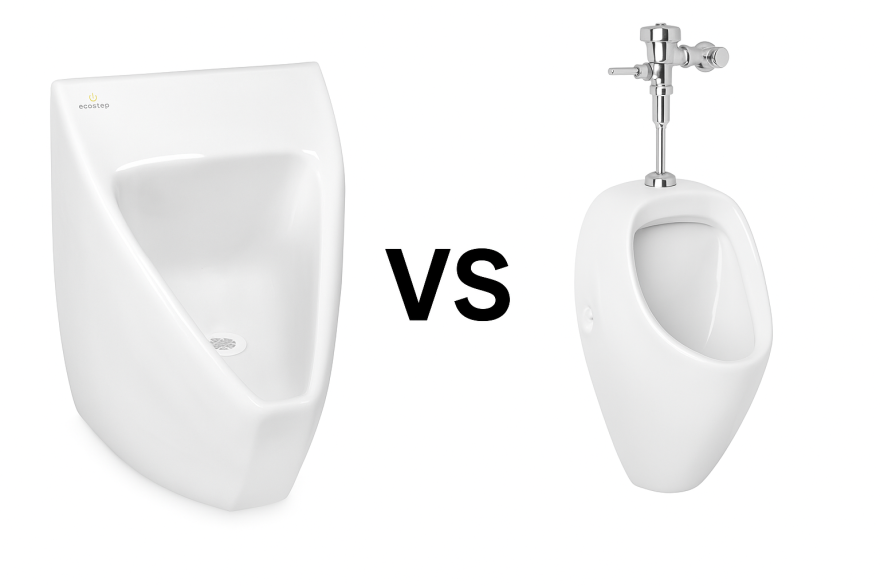 Bezvodný vs. splachovací pisoár: V čom je rozdiel?